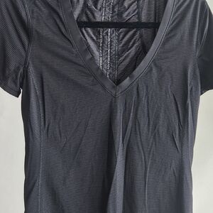 Lululemon Ruched Back Women's Black V-Neck Top